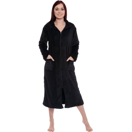 zip up robe cotton silver lilly womens long fleece zip up front robe housecoat walmartcom zip up robe cotton silver lilly womens long fleece zip up front robe housecoat walmartcom